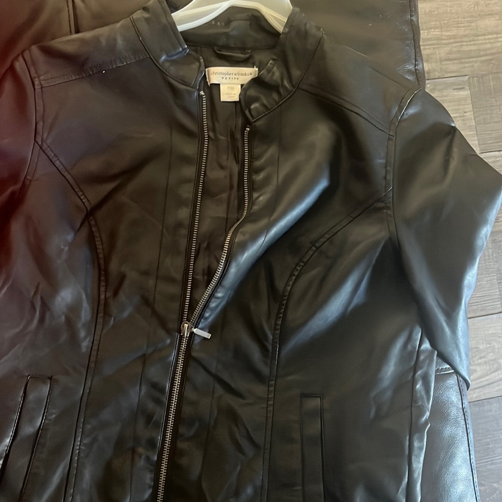 Black leather jacket